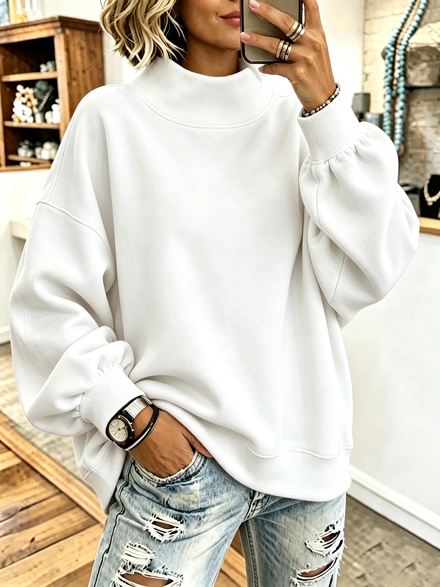 Willa™ High-Neck Oversized Sweatshirt
