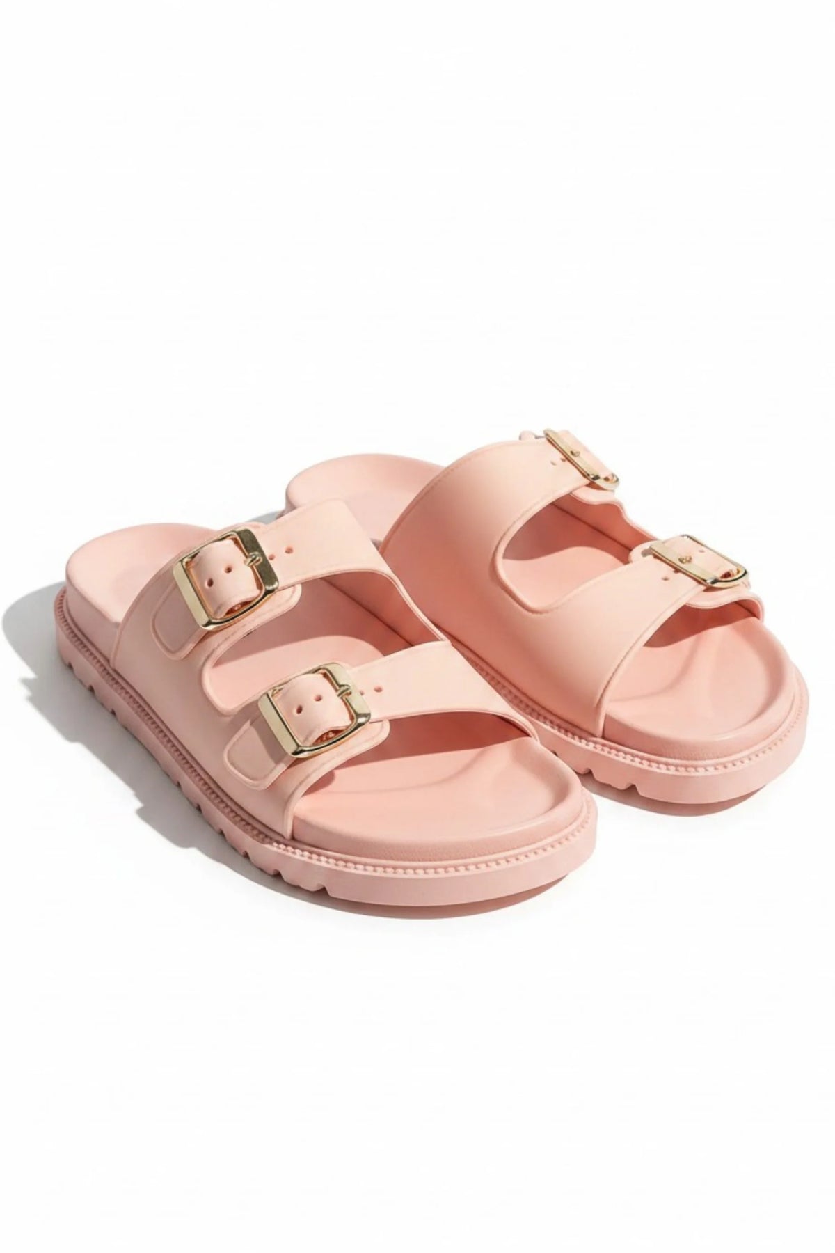 Comfort Everyday Off-Duty Buckle Sliders Mocha