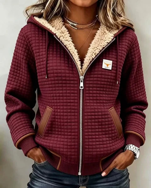 Penelope™ Hooded Quilted Fleece Jacket