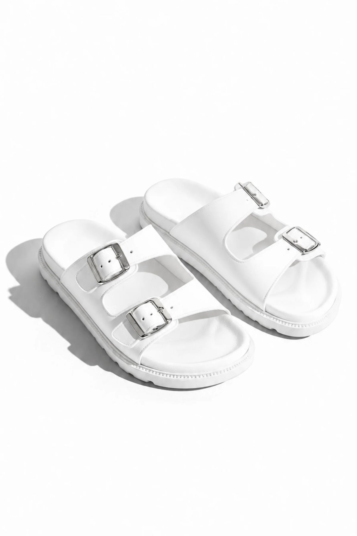 Comfort Everyday Off-Duty Buckle Sliders Mocha