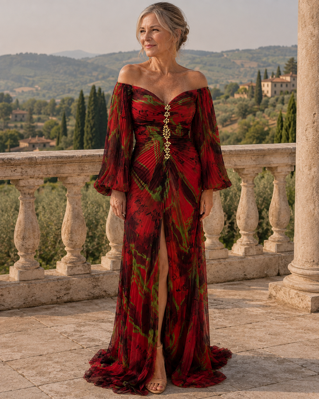 Gregoria™ Off-Shoulder Maxi Dress