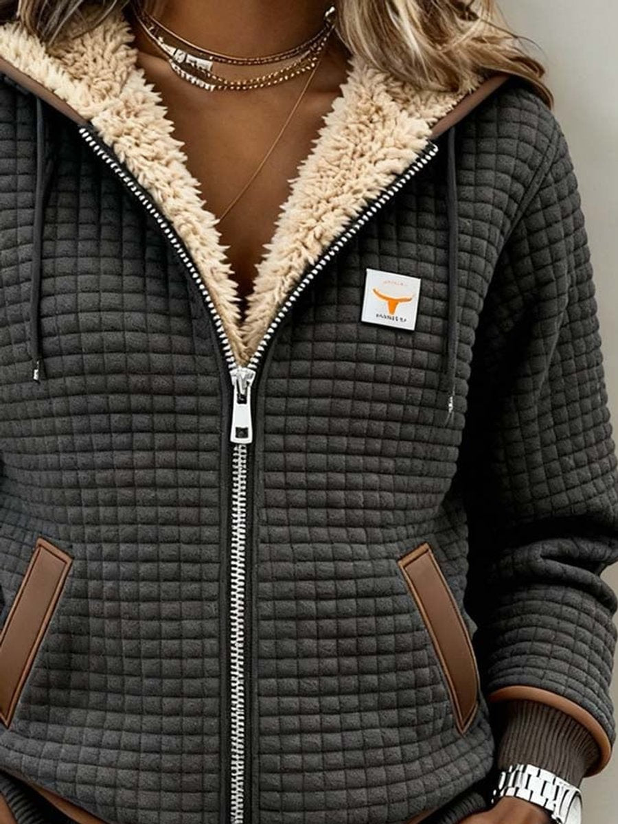 Penelope™ Hooded Quilted Fleece Jacket